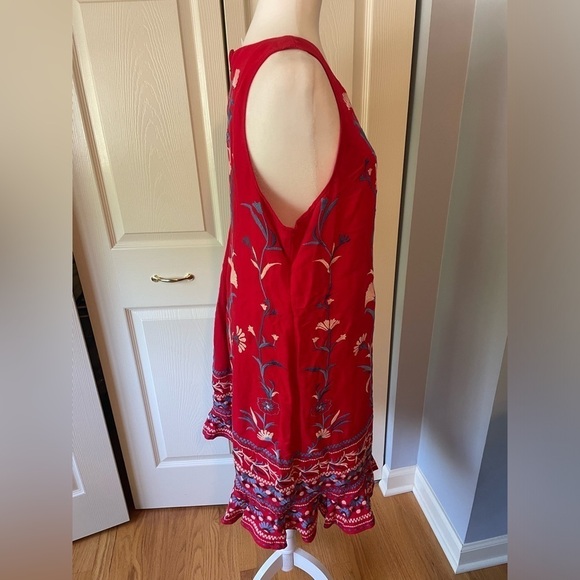 Anthro Akemi and Kim Lila Embroidered Linen Dress - Picture 4 of 10